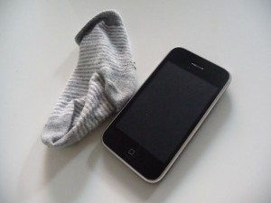 Mon iPhone et ... sa chaussette de protection