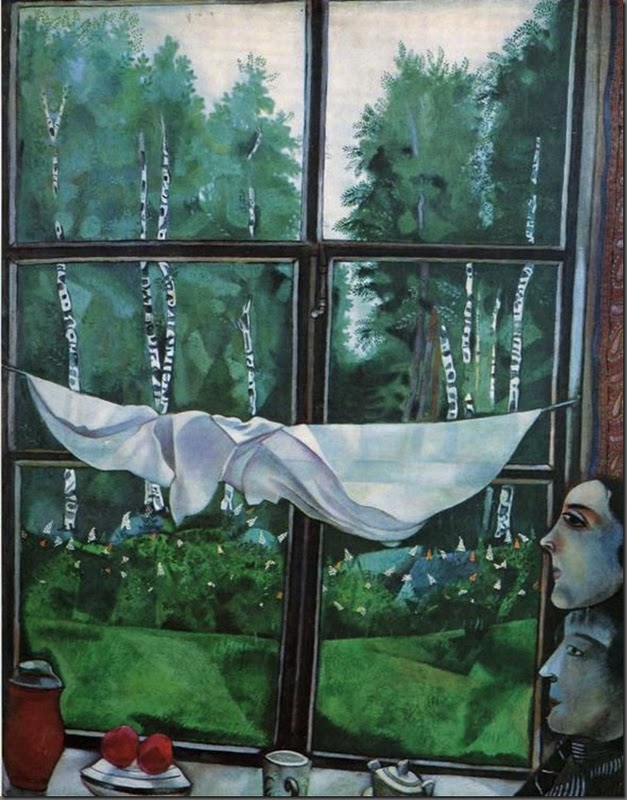 Marc Chagall - Vue de la fenêtre à Zaolchie, 1915